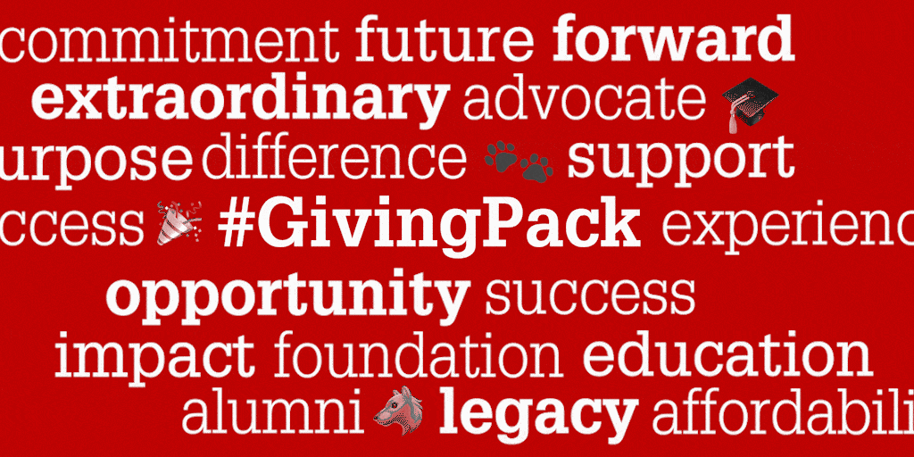 GIF with a word cloud about Day of Giving